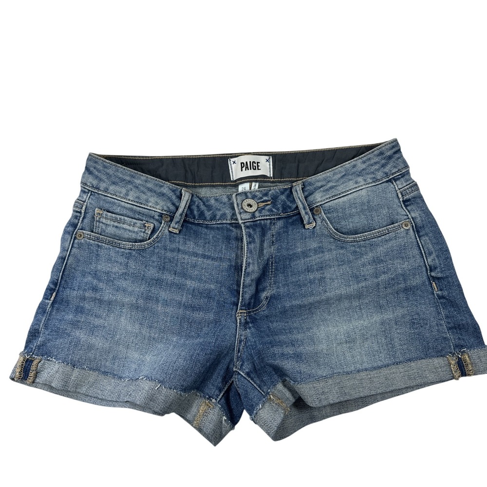 Paige Denim Short Jean‎ Cut-Off 24, Sewn Cuffs, 3" Inseam Festival, Concerts